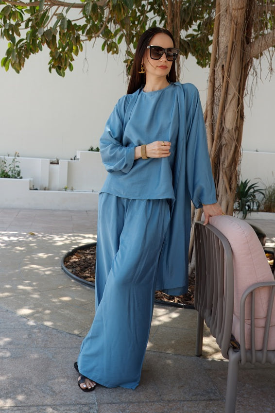 Sea Blue Short Kaftan