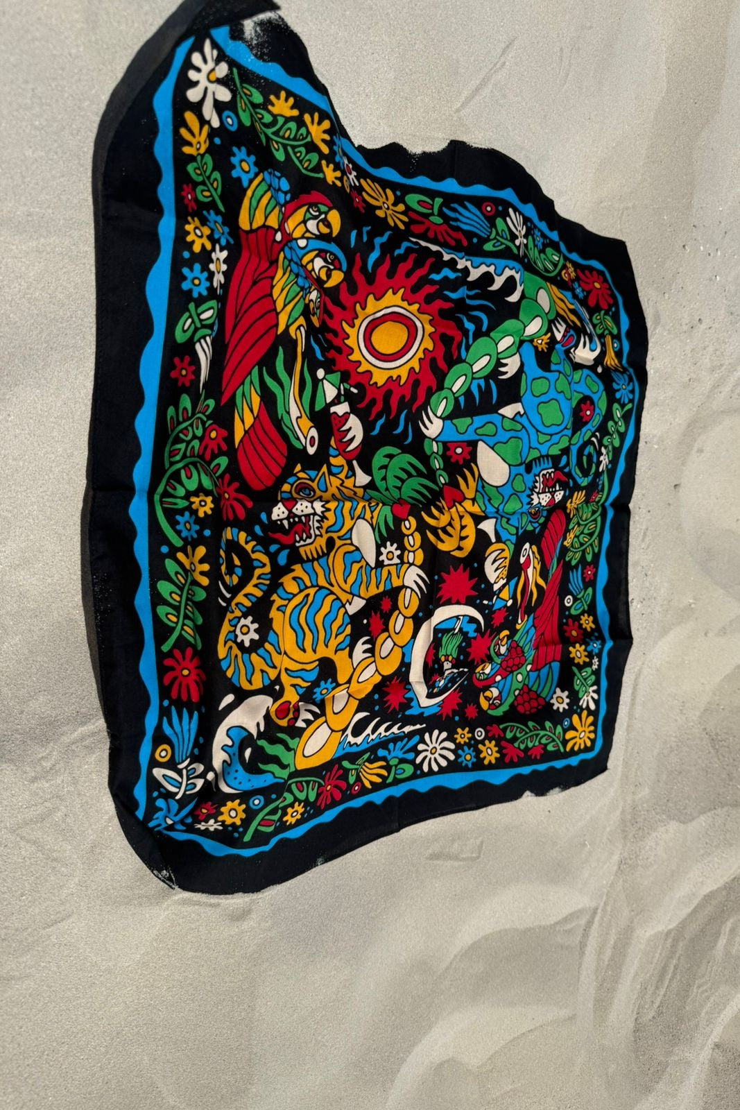 Black Mythical Garden Scarf
