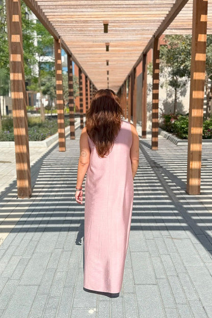 Sleeveless Powder Pink Maxi Dress