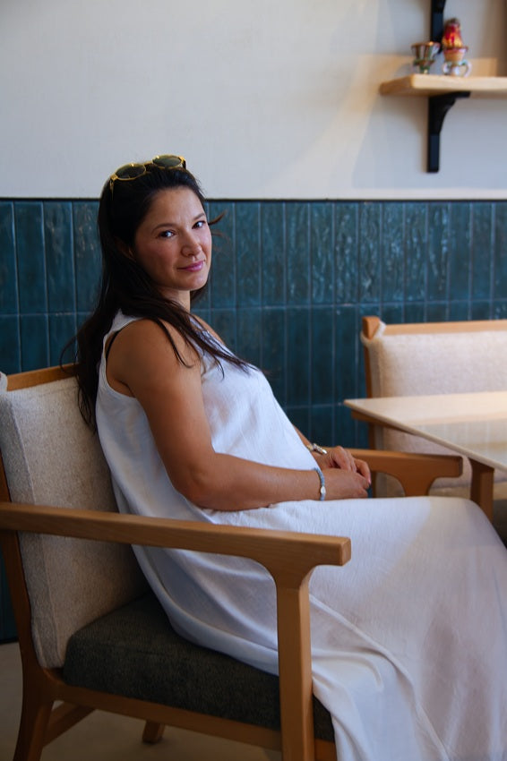 Sleeveless White Maxi Dress