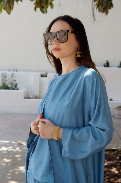Sea Blue Short Kaftan