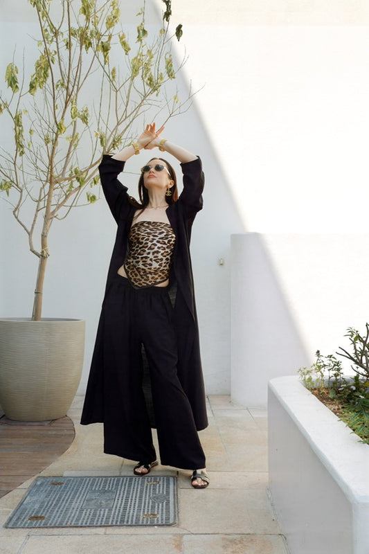 Black Long Kaftan