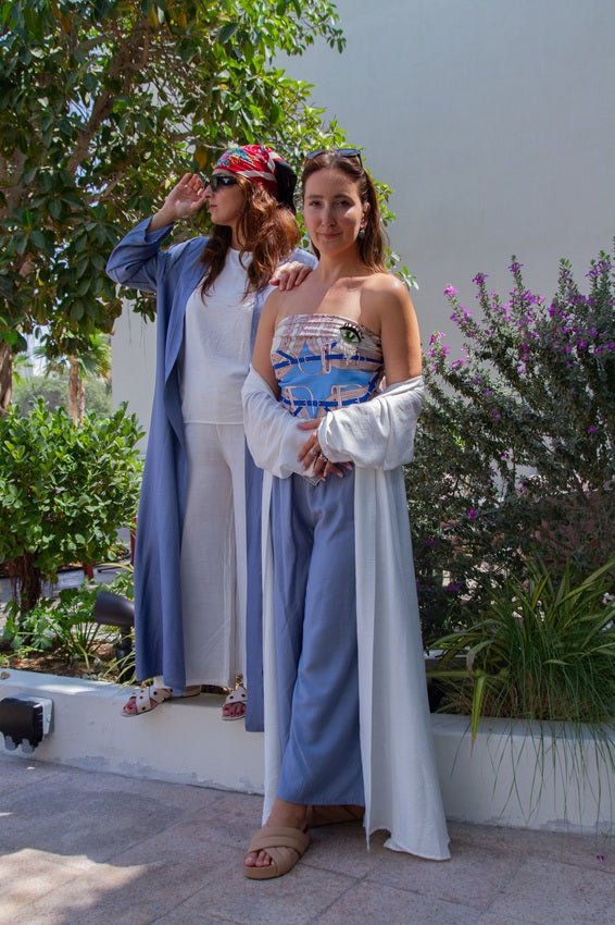 Powder Blue Long Kaftan