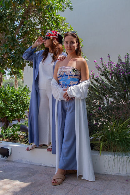 Powder Blue Long Kaftan
