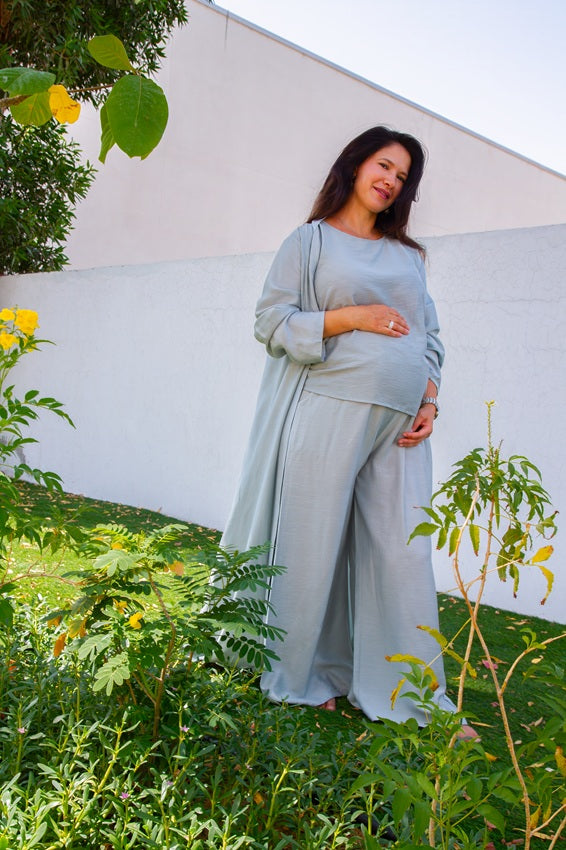 Candy Green Long Kaftan