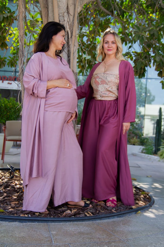 Powder Pink Short Kaftan