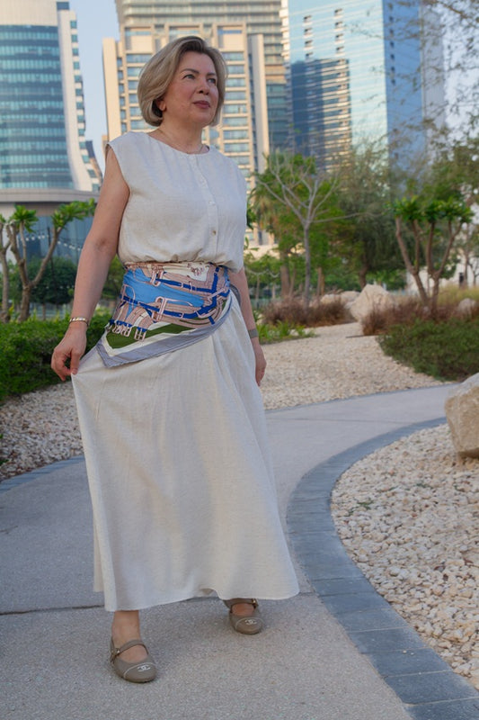 Pearl White Sleeveless Blouse