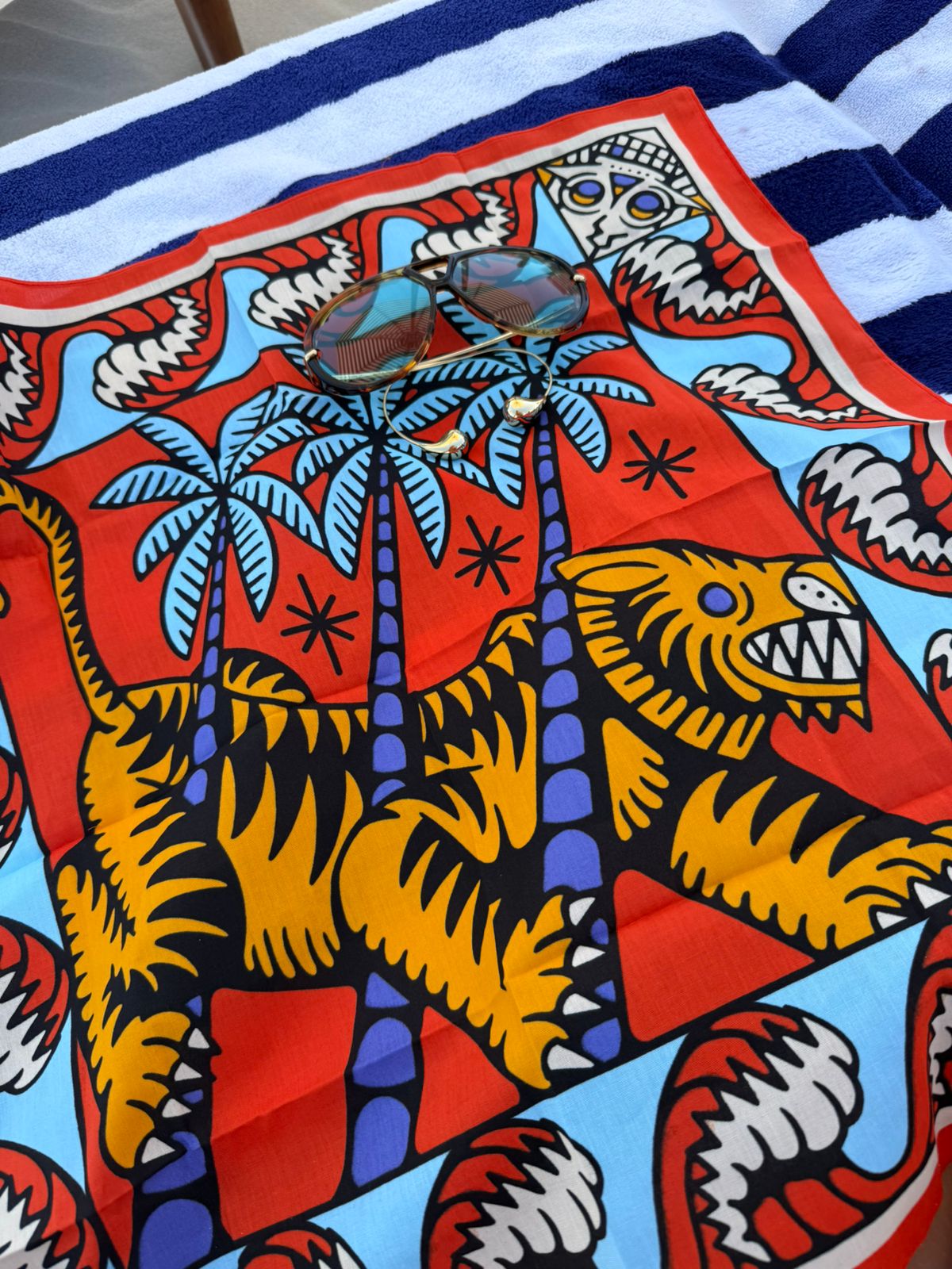 Orange Jungle Tiger Scarf