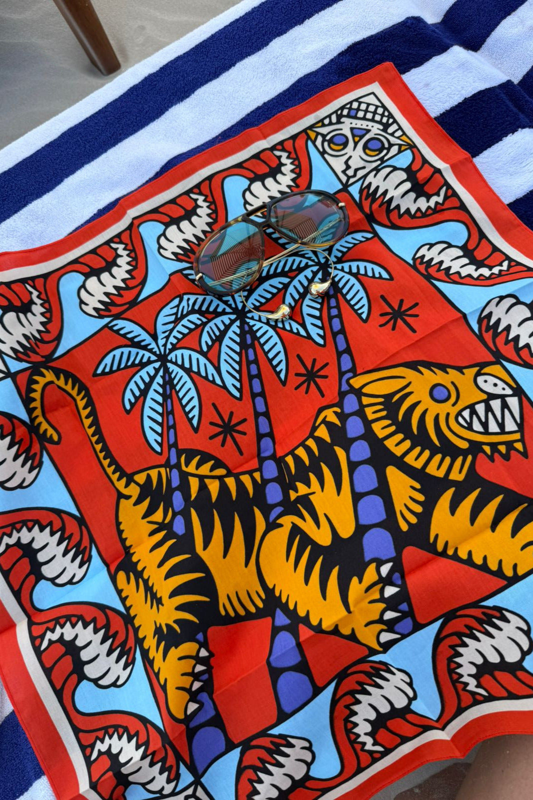 Orange Jungle Tiger Scarf