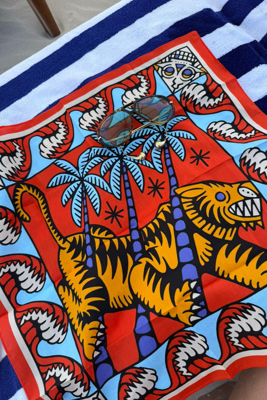Orange Jungle Tiger Scarf